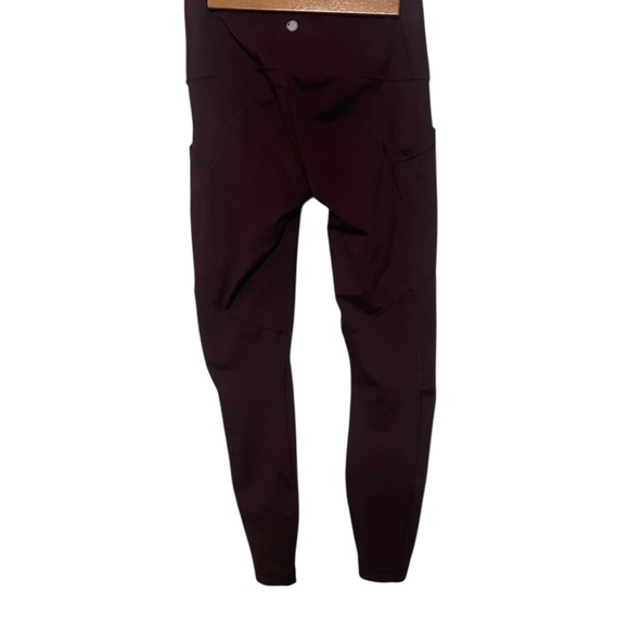 Yogalicious Deep Plum Leggings Sz Xs 12” waist 23” inseam poly spandex - Picture 4 of 7